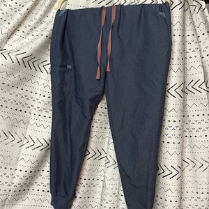 FIGS Zamora Jogger Scrub Pants - Heather Denim